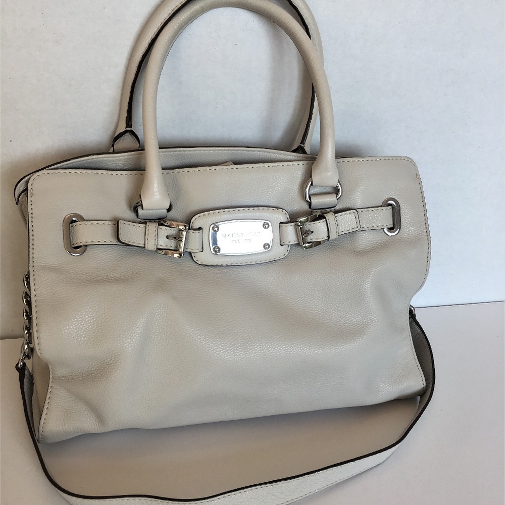 Michael Kors Hamilton white satchel